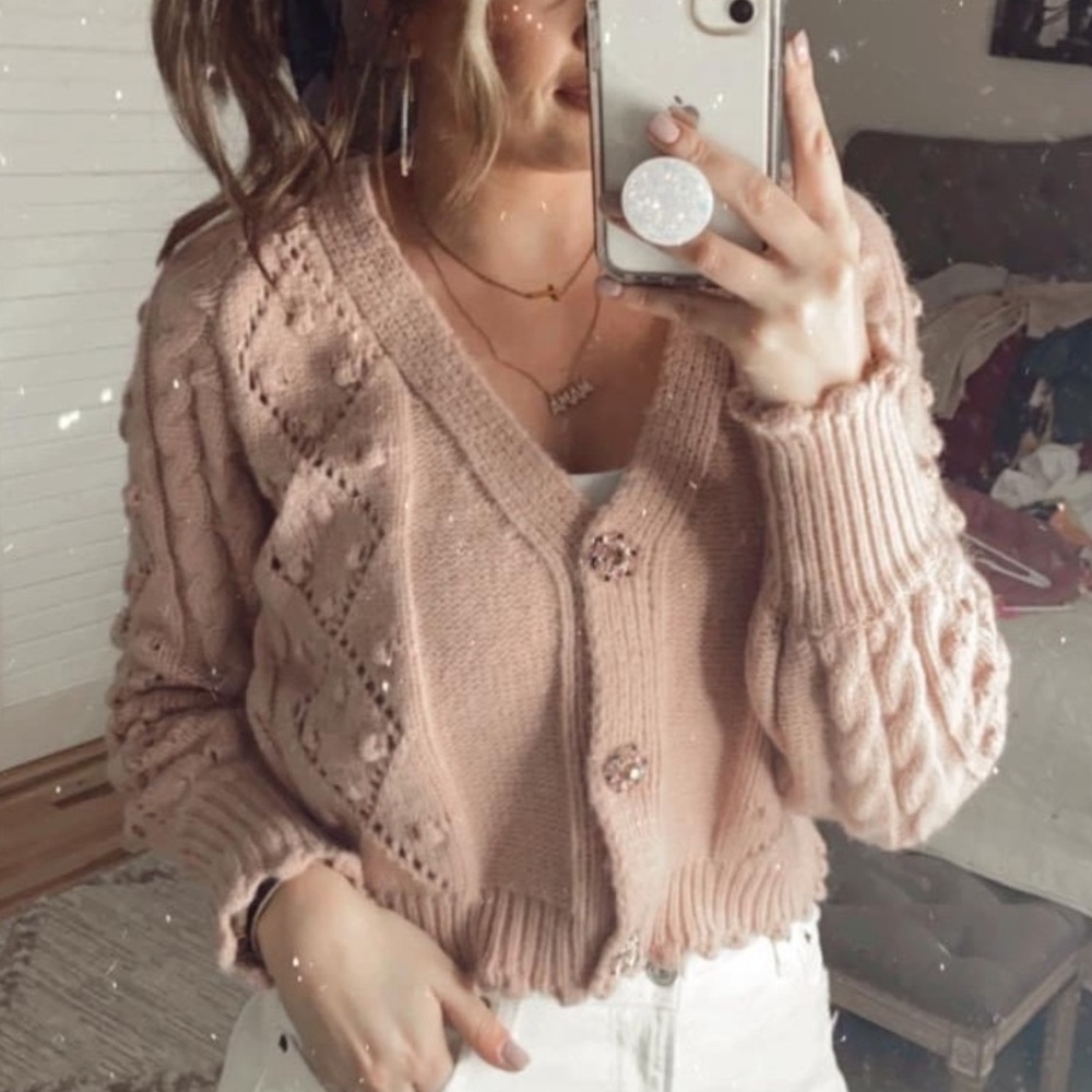 Goodnight‎ Macaroon Dora Bling Pom Pom Cardigan